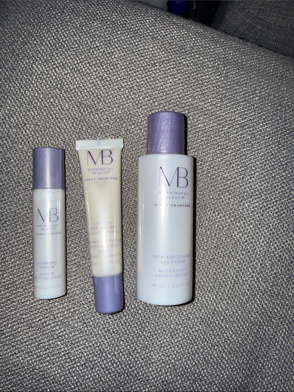Meaningful Beauty Skincare Set - Lavender & White Bottles